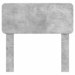vidaXL Tête de lit avec tête de lit Gris béton 75 cm Bois d'ingénierie