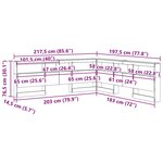 vidaXL Tête de lit de rangement Bois ancien 180 cm Bois d'ingénierie