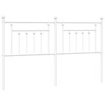 vidaXL Tête de lit métal blanc 160 cm