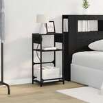 vidaXL Cabinet de chevet Chêne noir 40 x 27 x 76 cm Bois d'ingénierie