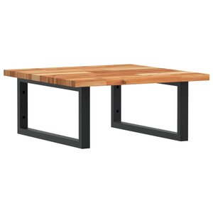 vidaXL Étagère de vasque murale acier et bois massif d'acacia