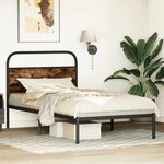 vidaXL Cadre de lit sans matelas 90x190cm chêne fumé bois d'ingénierie