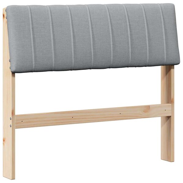 vidaXL Tête de lit capitonnée Gris clair 90 cm Pin massif
