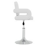 vidaXL Chaise pivotante de salle à manger Blanc Similicuir