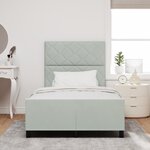 Cadre de lit vidaXL Gris clair 120x200 cm Velours