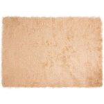 vidaXL Tapis en Peau de Mouton Synthétique Beige 140 x 200 cm