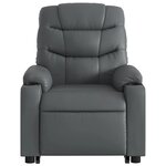 vidaXL Fauteuil inclinable de massage Gris Similicuir