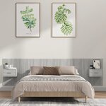 vidaXL Tête de lit avec armoires sonoma gris Bois d'ingénierie