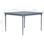 vidaXL Salon de jardin 4 Pièces Bois d'acacia solide Gris et blanc