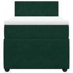 vidaXL Sommier à lattes de lit et matelas Vert foncé 80x200 cm Velours