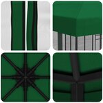 vidaXL Abri de jardin avec parois 3 x 3 m Vert Polyester et Acier