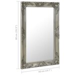 vidaXL Miroir mural style baroque 50x80 cm Argenté