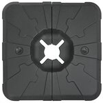 vidaXL Ensemble de base de parapluie en 2 pièces : 110 kg de sable ou 70 kg d'eau