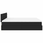 VidaXL Cadre de lit ottoman avec matelas noir 200x200 cm similicuir