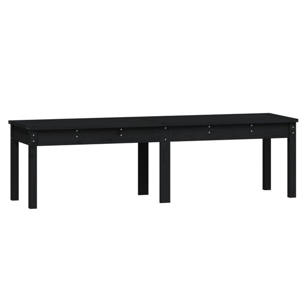 vidaXL Banc de jardin à 2 places noir 159 5x44x45cm bois massif de pin