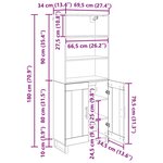 vidaXL Haut Armoire Chêne artisanal 69 5 x 34 x 180 cm