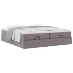 VidaXL Cadre de lit ottoman avec matelas gris 200x200 cm similicuir