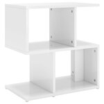 vidaXL Table de chevet blanc brillant 50x30x51 5 cm bois d'ingénierie