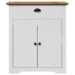 vidaXL Armoire de lavabo de salle de bain BODO blanc marron 70x35x80cm