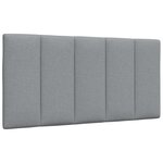 vidaXL Cadre de lit sans matelas Hanko gris clair 100x200 cm tissu