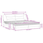 vidaXL Lit avec matelas cappuccino 200x200 cm similicuir