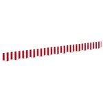 vidaXL Store à auvent pour cadre de 2 5 m  rayé rouge et blanc  dimensions 2 3x0 2 m.