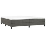 vidaXL Sommier à lattes de lit et matelas Gris foncé 200x200cm Velours