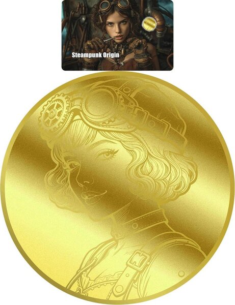Monnaie STEAMPUNK ORIGIN 1/1000 Oz Or 12$ Liberia 2026