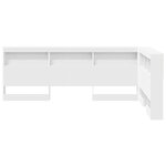 vidaXL Tête de lit de rangement Blanc 120 cm Bois d'ingénierie