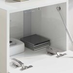 vidaXL Meuble TV mural Montage mural Blanc Brillant 60 x 31 x 29.5 cm