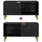 vidaXL Table basse Noir 80x50x40 cm Bois d'ingénierie