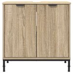 vidaXL Meuble de Lavabo de Salle de Bain avec stockage Chêne Sonoma
