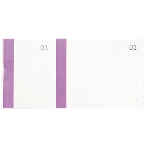 Bloc Vendeur À Bande Couleur 100 Feuillets Double Numérotage - Format 6  6x13 5 Cm - Violet - X 50 - Exacompta