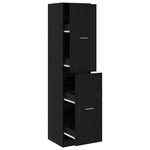 vidaXL Cabinet d'Apothicaire Chêne Noir 40x41x174 5 cm Bois d'Ingénierie