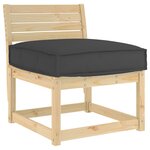 vidaXL Coussin pour assise de palette Noir 60 x 60 x 12 cm