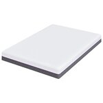 vidaXL Matelas Blanc  Gris 140 x 200 cm Mousse