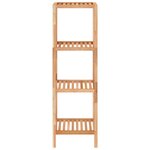 vidaXL Étagère de salle de bain 36x36x112 cm Bois massif de noyer