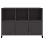vidaXL Buffet noir 100 5x39x72 cm acier
