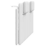 vidaXL Coussin de tête de lit Viana blanc 140 cm similicuir
