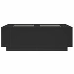 vidaXL Table basse avec LED infini noir 116x69x40 cm