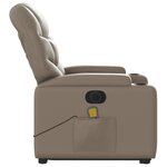 vidaXL Fauteuil inclinable de massage électrique cappuccino similicuir