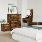 vidaXL Cabinet de salle de bain Chêne fumé 40 5 x 40 x 44 cm