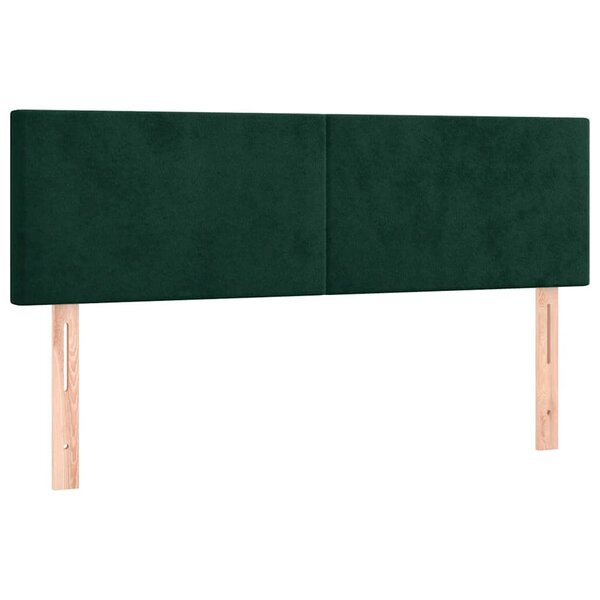 vidaXL Têtes de lit 2 Pièces Vert foncé 72x5x78/88 cm Velours
