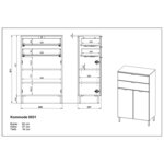 Germania commode gw-mauresa 34x60x97 cm blanc