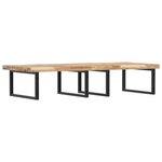 vidaXL Étagère de vasque murale acier et bois massif d'acacia