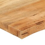 vidaXL Dessus de table 70x60x2 5 cm bord vivant bois massif manguier