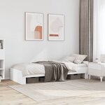 vidaXL Cadre de lit sans matelas blanc 90x190 cm bois d'ingénierie