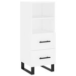 vidaXL Buffet haut Blanc 34 5x34x180 cm Bois d'ingénierie