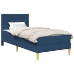 vidaXL Cadre de lit Bleu 100 x 200 cm Polyester