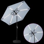 vidaXL Parasol de jardin avec lampes LED 230 x 230 cm Polyester